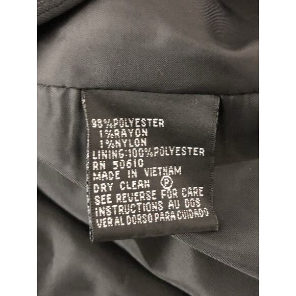 Kasper Blazer Womens 4 Black 3 Buttons Fitted Office Clueless Preppy Long Sleeve - Picture 7 of 9